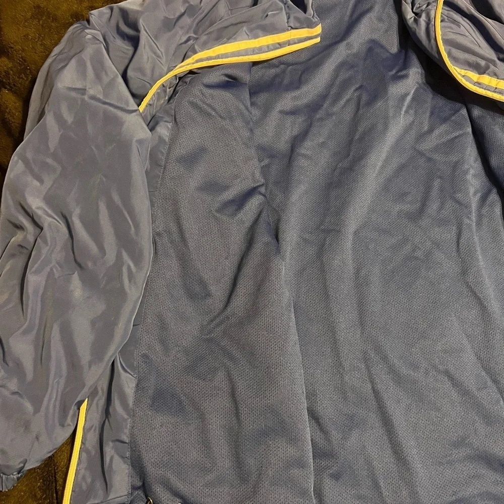 Adidas Kansas University Men’s Nylon Zip Up Jacket/ Last pic shows color best
